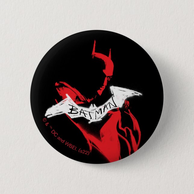 Badge Rond 5 Cm Plan de Batman Spraypaint (Devant)