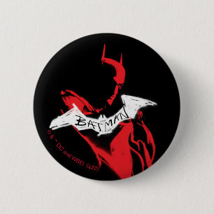 Badge Rond 5 Cm Plan de Batman Spraypaint