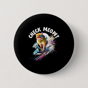 Badge Rond 5 Cm Planche à neige cool pour hommes femmes enfants en