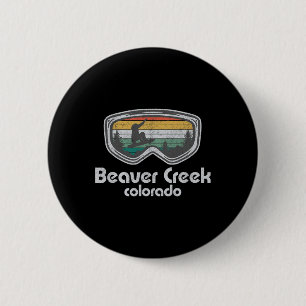 Badge Rond 5 Cm Planche à neige rétro Beaver Creek Colorado Snowbo