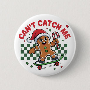 Badge Rond 5 Cm Planche à roulettes en pain d'épice Christmas Can'