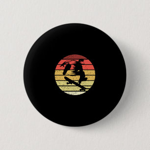 Badge Rond 5 Cm Planche à roulettes rétro vintage 1