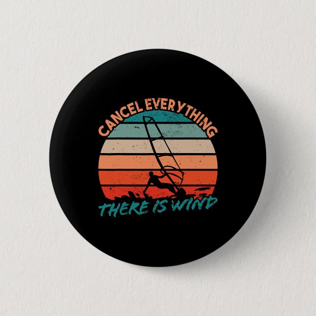Badge Rond 5 Cm Planche de surf de surfeur - Planche à voile de vé (Devant)