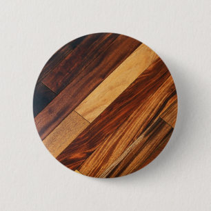 Badge Rond 5 Cm Plancher en bois diagonal