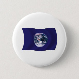 Badge Rond 5 Cm Planet Earth Flag Button