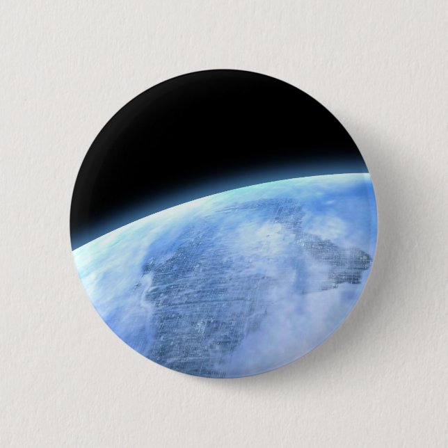 Badge Rond 5 Cm planète bleue (Devant)