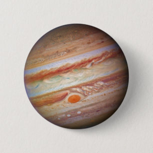 Badge Rond 5 Cm PLANÈTE JUPITER - tête rouge de tache sur le ~ (de