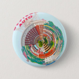 Badge Rond 5 Cm Planète minuscule Kansas City de construction