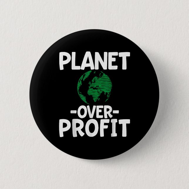 Badge Rond 5 Cm Planète sur le profit (Devant)