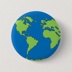 Badge Rond 5 Cm Planète Terre