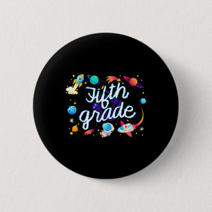 Badge Rond 5 Cm Planètes d'astronaute de cinquième année Espace Re