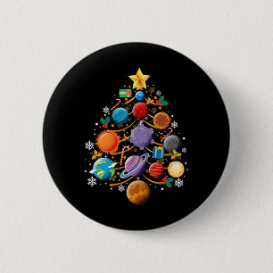 Badge Rond 5 Cm Planètes du système solaire Sapin de Noël Astronom