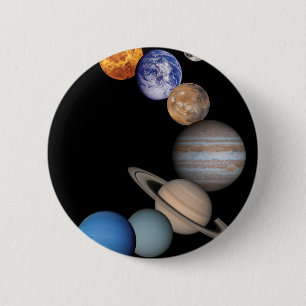 Badge Rond 5 Cm Planets du système solaire