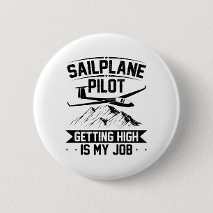 Badge Rond 5 Cm Planeur Cadeaux de pilote thermique en plein esso