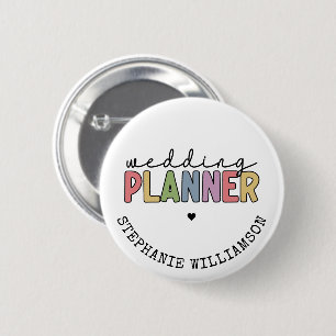Badge Rond 5 Cm Planificateur d'événements de mariage personnalisé