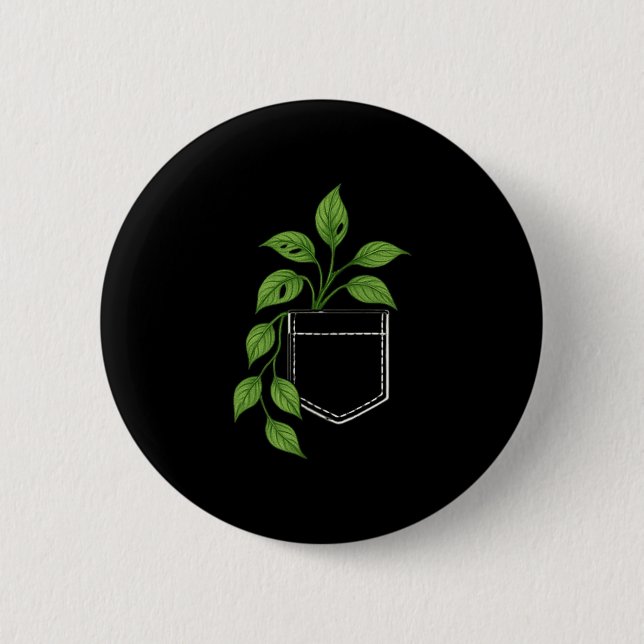 Badge Rond 5 Cm Plant Dad Plant Moms, House Plan Gardener Grow Tho (Devant)
