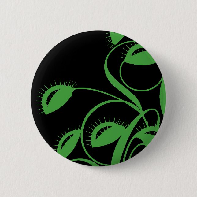 Badge Rond 5 Cm Plante carnivore (Devant)