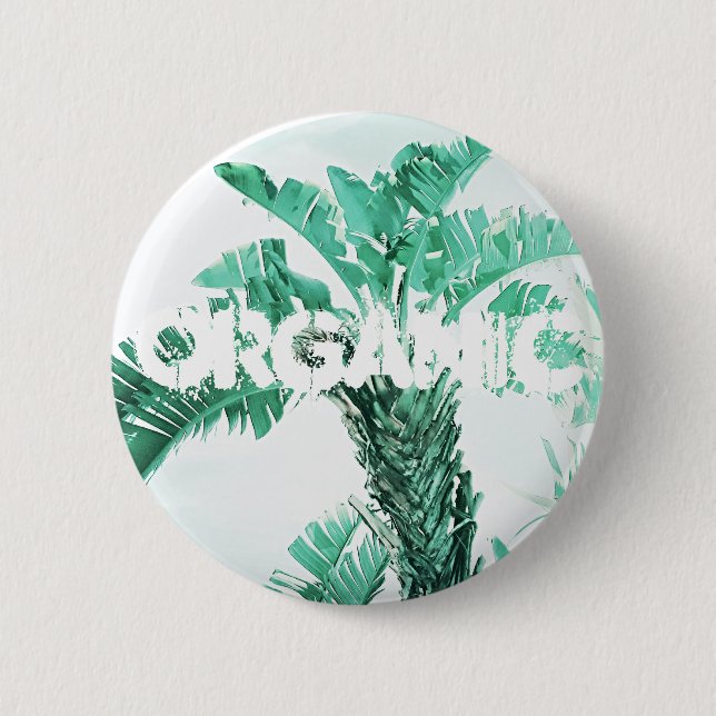 Badge Rond 5 Cm Plante de banane verte (Devant)