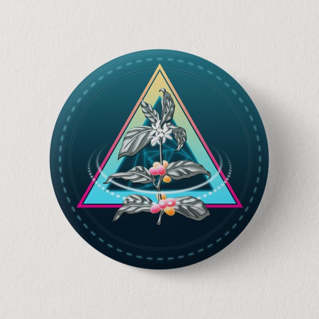 Badge Rond 5 Cm plante de café cosmico (Devant)