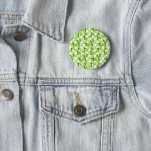 Badge Rond 5 Cm Plantes de pois feuilles carreaux végétaux nourrit