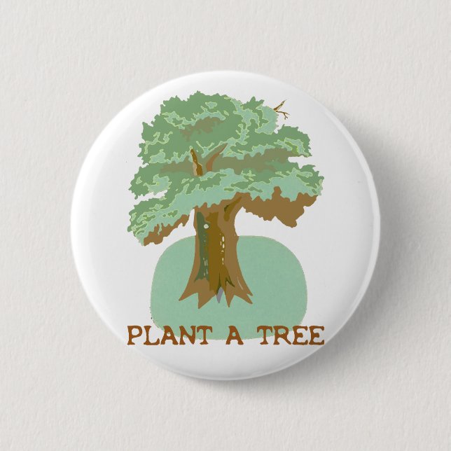 BADGE ROND 5 CM PLANTEZ UN ARBRE (Devant)