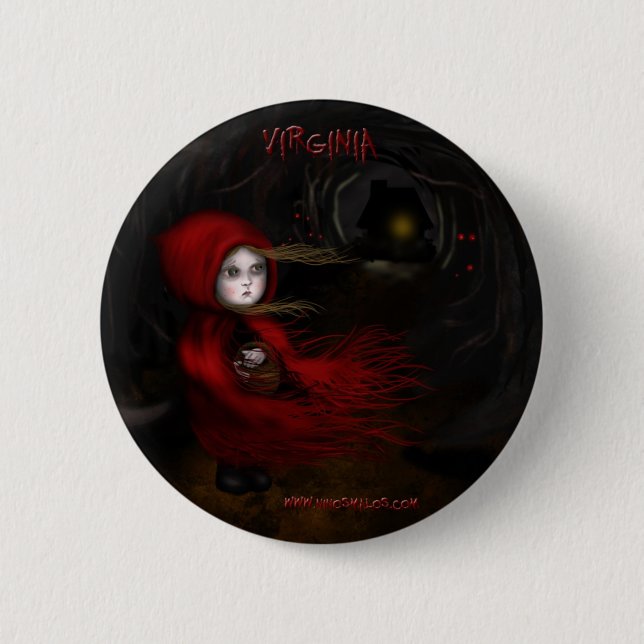 Badge Rond 5 Cm Plaque la Virginie (Devant)