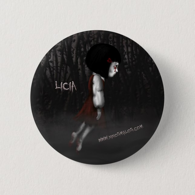 Badge Rond 5 Cm Plaque Licia (Devant)