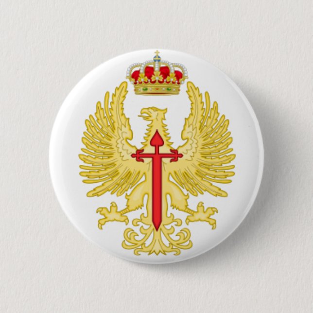 Badge Rond 5 Cm Plaque pin. Emblème Armée de Terre espagnole (Devant)