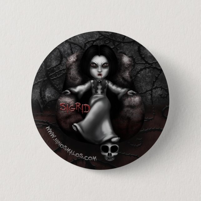 Badge Rond 5 Cm Plaque Sigrid (Devant)