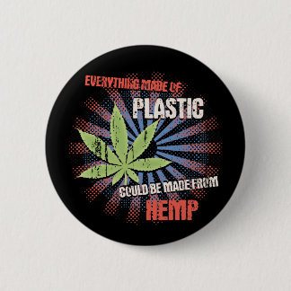 Badge Rond 5 Cm Plastique de chanvre
