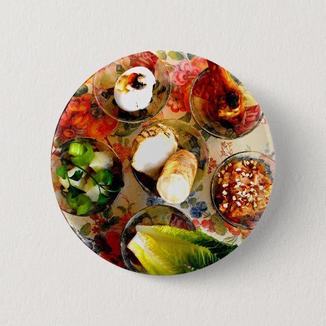 Badge Rond 5 Cm Plat de Seder (Devant)