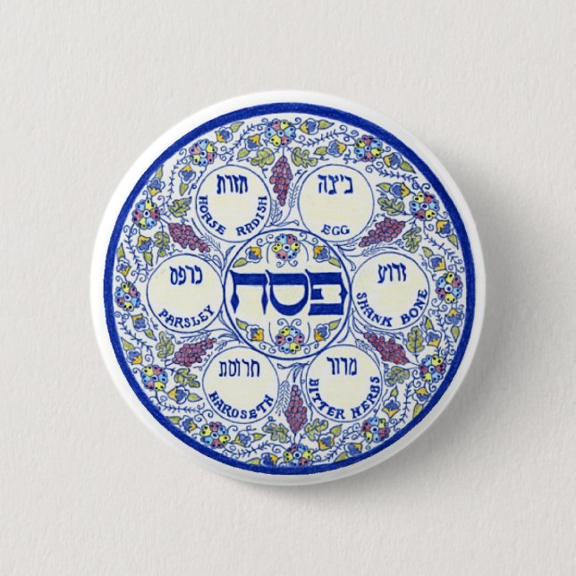 Badge Rond 5 Cm Plat de Seder (Devant)