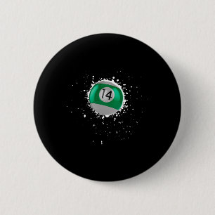 Badge Rond 5 Cm Plate-forme de peinture de billard de 14 balles co