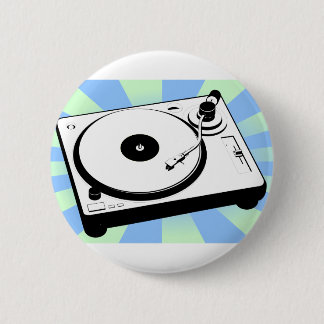 Badge Rond 5 Cm Platine tourne-disque rétro