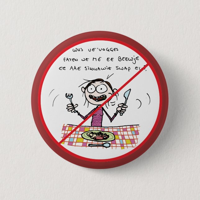 Badge Rond 5 Cm Plein bouton de bouche (Devant)