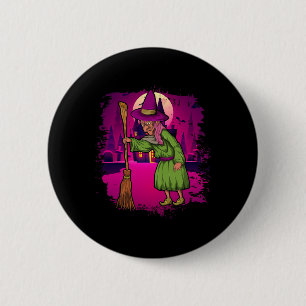Badge Rond 5 Cm Pleine lune Éffrayant Costume d'Halloween Scary Br