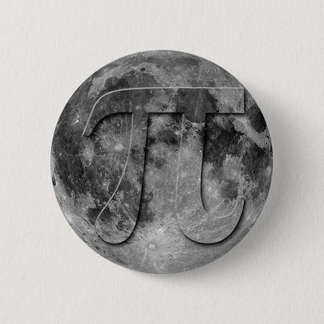 Badge Rond 5 Cm Pleine lune Pi Day Fun (Devant)