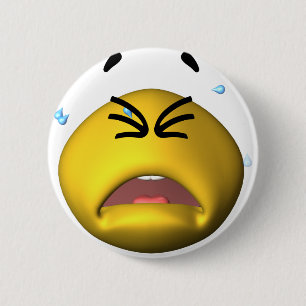 Badge Rond 5 Cm Pleurer jaune