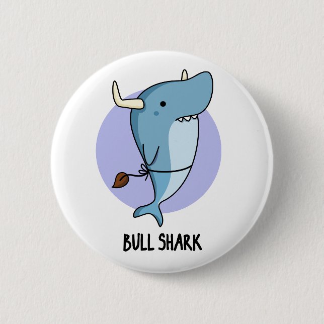 Badge Rond 5 Cm Plonge de requin animal amusant (Devant)