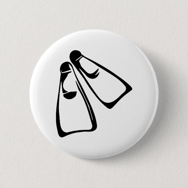 Badge Rond 5 Cm Plongée - ailerons (Devant)