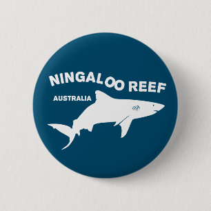 Badge Rond 5 Cm Plongée De Requin En Australie, Ningaloo Reef