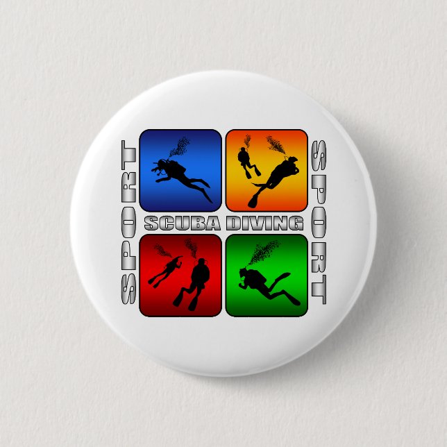 Badge Rond 5 Cm Plongée sous-marine spectaculaire (Devant)