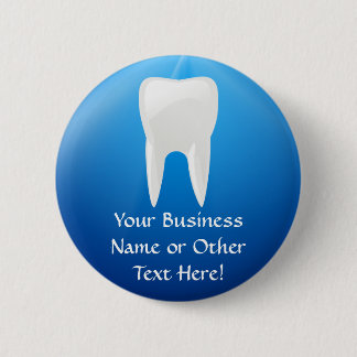 Badge Rond 5 Cm Plongeon bleu dentaire ou bouton de bureau de