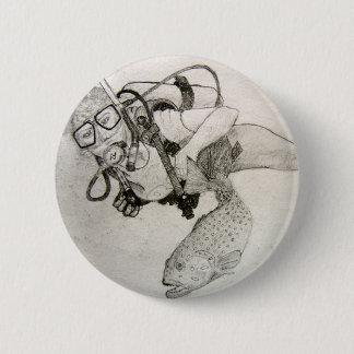 Badge Rond 5 Cm Plongeur autonome