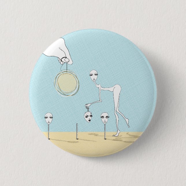 Badge Rond 5 Cm pluckin joyeux (Devant)
