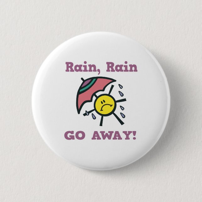 Badge Rond 5 Cm pluie s'en va (Devant)