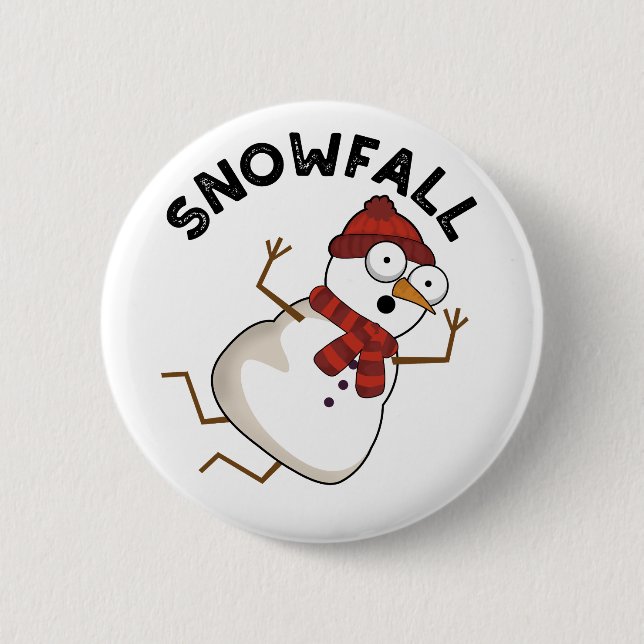 Badge Rond 5 Cm Plume de neige amusante Plume de neige (Devant)