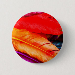 Badge Rond 5 Cm Plumes