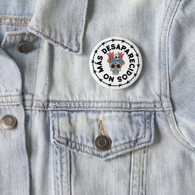 Badge Rond 5 Cm Plus de disparus (crâne) (En situation)