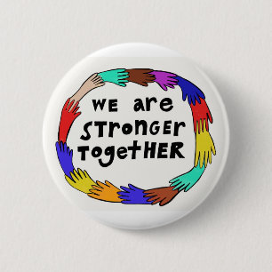 Badge Rond 5 Cm Plus fort boutonnez ensemble